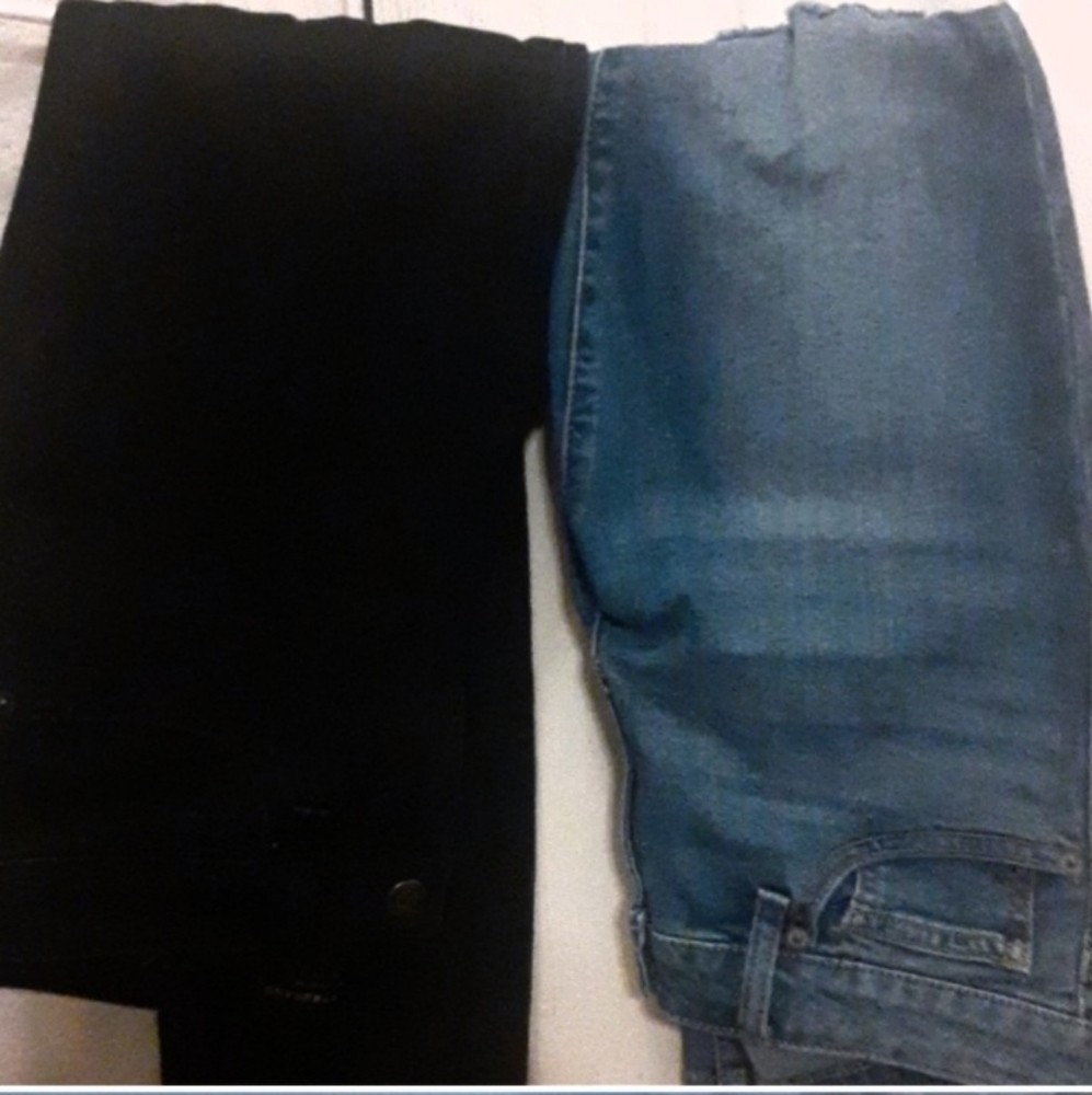LUCKY BRAND SZ 4 DISTRESSED DISTRESSED SKINNY ANKLE JEANS 2 PAIRS